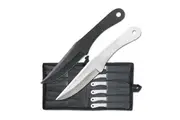 Perfect Point Silver & Black Throwing Knife Set 12pcs (K-PAK-712-12)