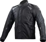 LS2 Phase waterproof Motorcycle Textile Jacket, black, Size 2XL for Men