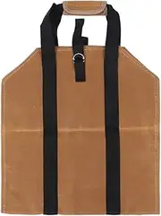 Waxed Canvas Firewood Carrier Waterproof Large Portable Log Holder Bag Tote for Garden Logging Outdoor Activities Waxed Canvas 38.6x16.1in
