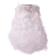 Long Curly Wizard Santa Costume Halloween Beard, White, One-Size 19"
