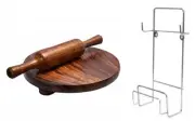 Wooden Chakla Belan or stainless steel stand,Kitchenware,Wooden Roti Maker combo