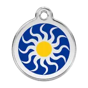 Tribal Sun Dog Cat Pet ID Tag Charm Personalized Red Dingo Lifetime Guarantee
