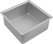 Silver Anodised Square Deep Cake Pan, 20cm x 10cm