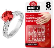 Omilly Ring Sizers for Loose Rings,8 Pack 8 Sizes Guards,Silicone Ring...