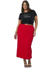 [Something 4 Olivia] Lucia Midi Skirt in Red