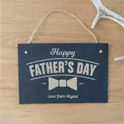 Father's Day Bow Tie Personalised Slate Sign