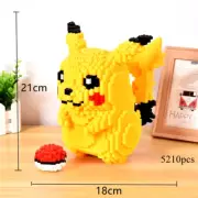 5210Pcs Anime Pokemon Pikachu Diamond Micro Building Blocks Games Model Mini Bri