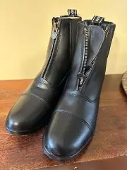 NEW TuffRider Ladies Addison Paddock Boot - Narrow, Black, Front Zip, Size 7.5