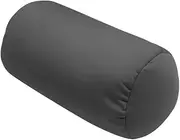 Gsycle Microbead Neck Pillow, Small Bolster Pillow Neck or Back Support Roll Pillow Squishy Pillow Cylindrical Cushion for Home Sofa Bed, Travel, 30cm x 14cm (Black)