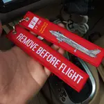 ✨熱銷 J20飛行前拆除飄帶REMOVE BEFORE FLIGHT鑰匙扣J16 織嘜飛行飄帶