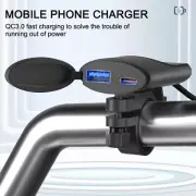 QC 3.0 + PD Dual USB Phone Super Fast Charger Motorcycle Adapter Waterproof