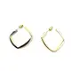 Hemera | 美式正方形耳環 簡約造型 約會氣質款 小圓圈 歐膩最愛 質感爆好（金色） (3.1折)