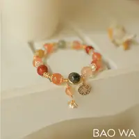 在飛比找松果購物優惠-BAO WA 珠寶 天然水晶福祿壽女款手鍊開運招財護健康紅髮