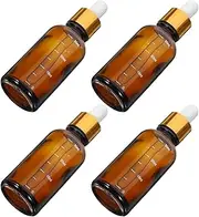 CANIGHT 4pcs 30ml Dropper Bottles with Graduated Markings for Essential Oils Travel & DIY Uses for Oils and Liquid Storage
