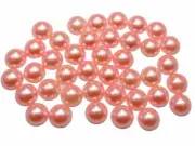 200 Pink Acrylic Half Pearl Flatback Round Bead 10mm Scrapbook Craft