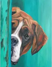 DIY 5D Diamond Painting by Numbers Kits, Bulldog Dog Animal, Full Drill Rhinestones Paint with Diamonds Crystal Diamond Art (Dog)