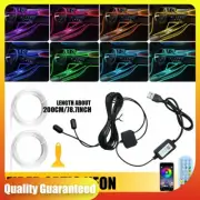 LED Neon Light Glow Optic Fiber Strip RGB Car Interior Lamp APP RF Control O (for: Renault)