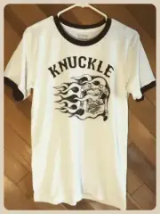 Knuckle Black Ringer Tee knucklehead engine motor cases cover jug head piston