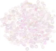 uxcell Loose Sequins 2200 Pcs 8MM AB Color Cup Embroidery Sequins Spangles for Jewelry Making Crafts Sewing, Transparent White