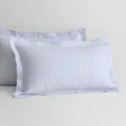 Sheridan Abbotson Linen Ticking Stripe Pillowcase Pair in Blue Mist @Sheridan Rewards