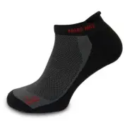 More Mile Pace Comfort Running Socks Grey Mens Cushioned Support Ankle Length