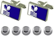 [Select Gifts] Shirt Dress Studs Tiete City Sao Paulo State Flag Cufflinks