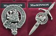 MacKinnon Scottish Clan Crest Pewter Badge or Kilt Pin