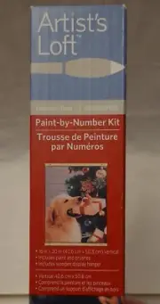 Christmas Dog with Present Paint-by-Number Kit by Artist's Loft™ Necessities NEW