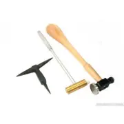 3 Jewelers Hammer T-Shaped Anvil Metalworking Hobby Craft Jewelry Repair Tools