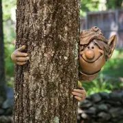 Garden Gnome Mystical Garden Elf Tree Peeker Hunger Ornament Fence Hanging Decor