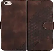 Mobile Phone Case for iPhone 6S Plus/iPhone 6 Plus (5.5 Inches), with Card Slot, Stand Function, Magnetic, PU Leather Case, Folio Flip Case Compatible with iPhone 6S Plus - Brown