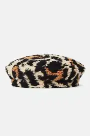 ✅ "NWT Brixton Fiddler Beret – Leopard, Size Medium – New With Tags"