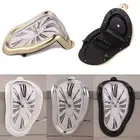 Surreal Wall Decor Desktop Melting Clock Roman Numerals Hanging Wall Silent