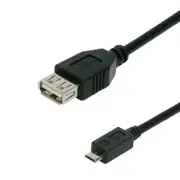 [AT-USB2MICRO-OTG] USB A Female to Micro USB Male Adapter OTG Data Charger Cable Black