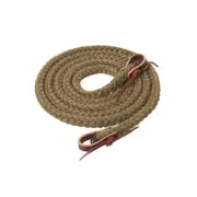 10' foot x 5/8" SILVERTIP HOLLOW BRAID TRAIL REINS w/ Leather water loops