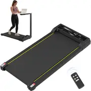 YOPOWER Under Desk Walking Pad, Portable Compact Walking Jogging Machine for Home Office Use, 1-8km/h, LED Display, 120kg Capacity