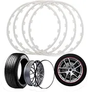 Rim Protectors Forwheels,alloy Wheel Protectors,16 to 20 Inch,alloy Repair Kit, Easy to Install,Wheel Edge Trim Protector Ring, Universal Tire Rim Guard,20inch,White