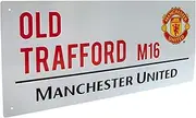 Manchester United FC Official Street Sign (UK Size: One Size) (White)