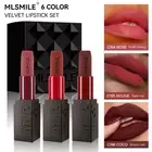 3pcs Matte Lipstick Set for Women - Velvety Nude Colors, Hydrating Long Lasting