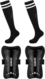 Soccer Shin Guards, Breathable Comfortable Shin Guards with Socks, Football Sleeves, Protective Defender Gear, Soccer Equipment for Sports Game, Adults Kids