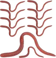 Stretchy Earthworms Realistic Earthworms | Soft Flexible Fake Worm Set for Fun,Realistic Gag Toys for Practical Jokes, Reusable Fun for Family Friends Colleagues April Fools Day Halloween
