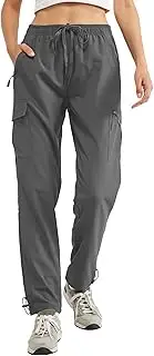 [Aliwendy] Women's Hiking Pants Quick Dry Lightweight Water Resistant Cargo Pants Elastic Waist Cargo Athletic Pants for All Seasons