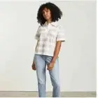 Everlane Organic Cotton Retro Striped Varsity Short Sleeve Loose Tee Shirt Small