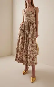[Lena Hoschek] Elouise Cotton Midi Apron Dress