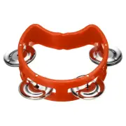 1pcs Tambourine, Jingle Bells Wrist Bells Hand Bell Musical, Orange
