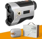 LAZYCAT Golf Rangefinder with Slope Switch, 1200 Yards Laser Range Finder Golfing Dimmable, 7X Magnification, Flag Lock Vibration, Measure Speed, Rechargeable with Magnet