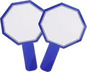 Toyvian 2pcs Handheld Double Sided Dry Erase Paddles Portable Mini Whiteboards for Classroom Voting Scorekeeping and Competitions Easy Erase White Boards for Dynamic Use