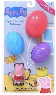 Two! Peppa Pig Surprise Balloons 3 Figures Mystery Theme Ages 2+ Collectible Fun