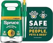 Spruce Weed Killer Spray - Snap & Spray Weed & Grass Killer₂ Powered Starter Kit - Reusable Sprayer with Wand for Spot-Treating Driveways, Gardens & More - Results in 1 Hour (64 Oz Bottle)