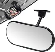 Baby Mirror for Car,360° Adjustable Mirror for Baby in Car - Shatterproof Interior Monitor, Adhesive Mount for Observing Children, Windshield, Dashboard